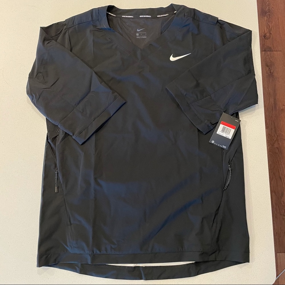 Men’s Nike Baseball Shirt 3/4 Sleeves Black